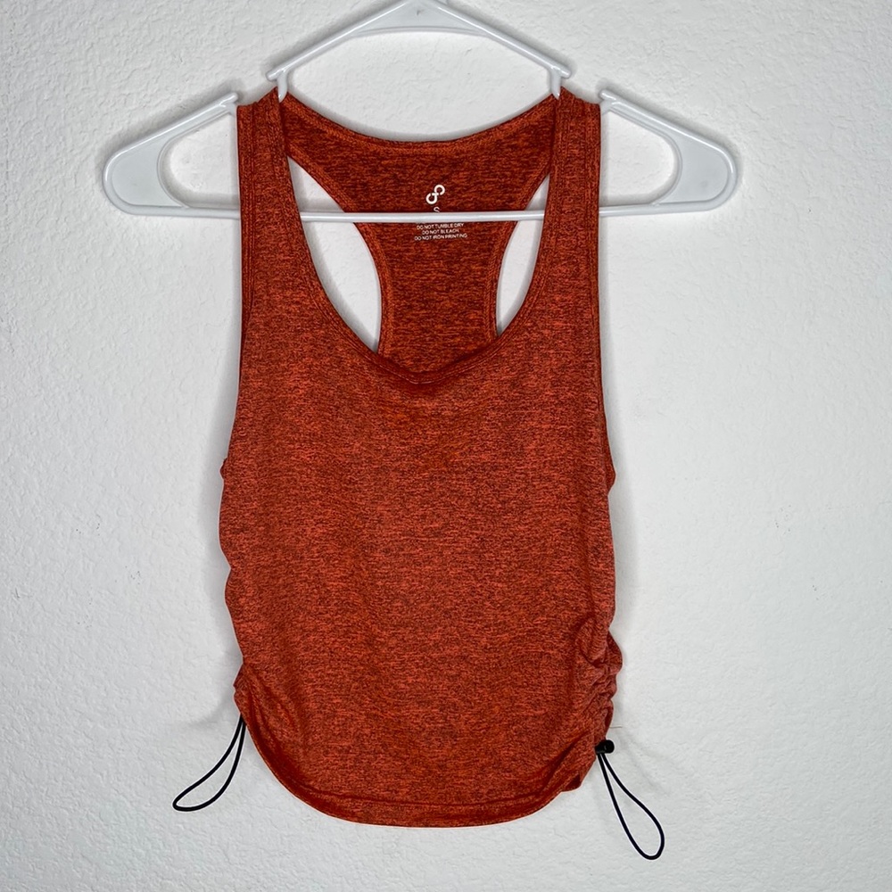 Racer back workout, crop top with adjustable, length size small